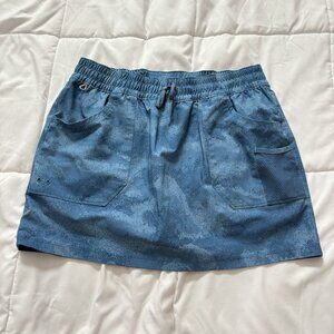 Columbia PFG Pull On Skort Skirt Womens Size Medium Blue Pockets Tennis Golf